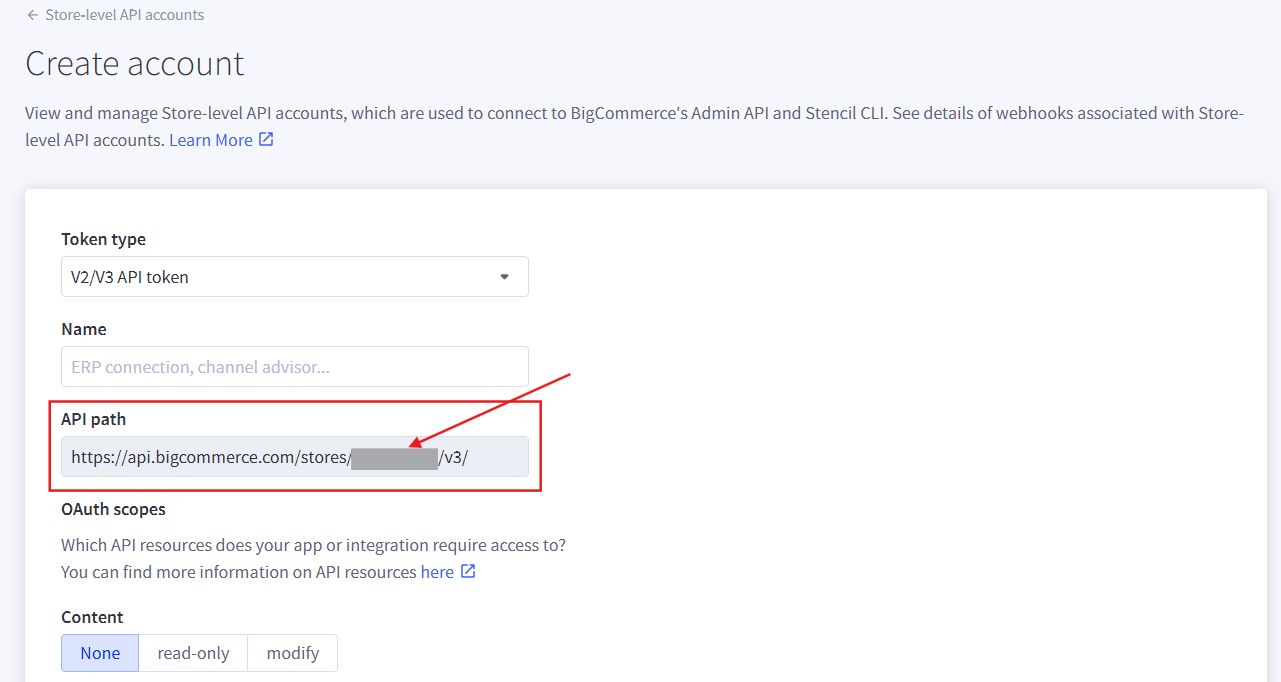 Bigcommerce SSO: Configure API Permissions