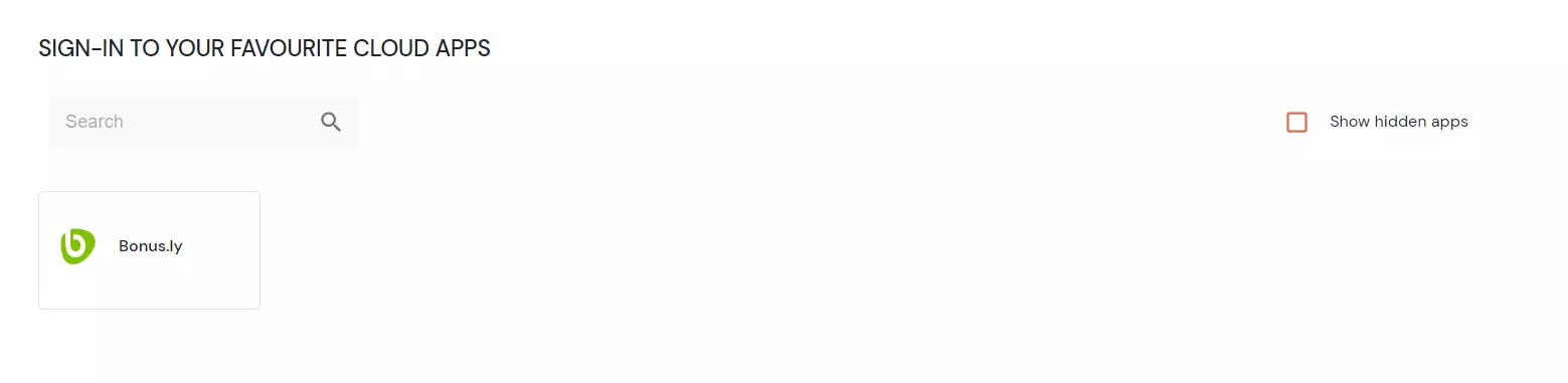 Bonusly Single Sign-On (SSO) manage apps