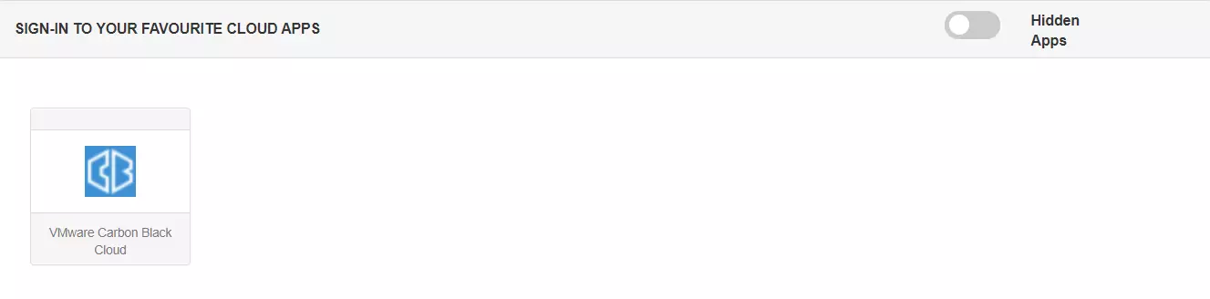 Carbon Black Cloud Single Sign-On (SSO) manage apps