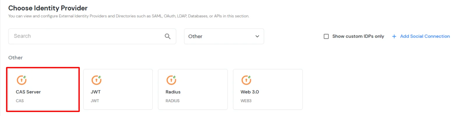 Search CAS in the list
