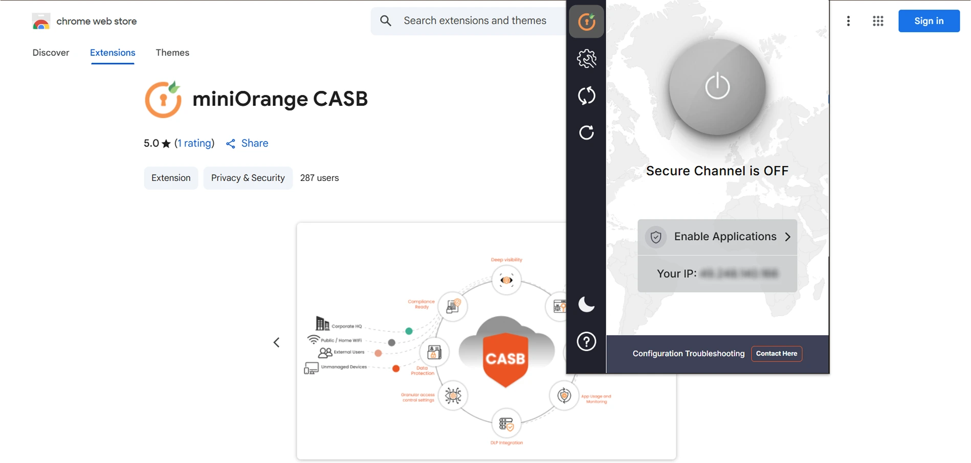 casb extension off channel secure CASB