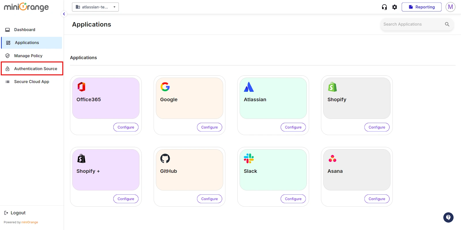 Atlaasian CASB Access Restriction authentication method dashboard