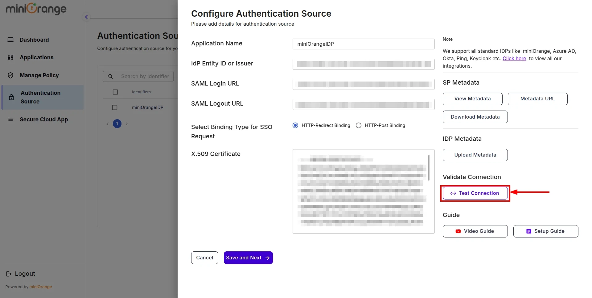 Google workspace with your Identity Provider- atest connection