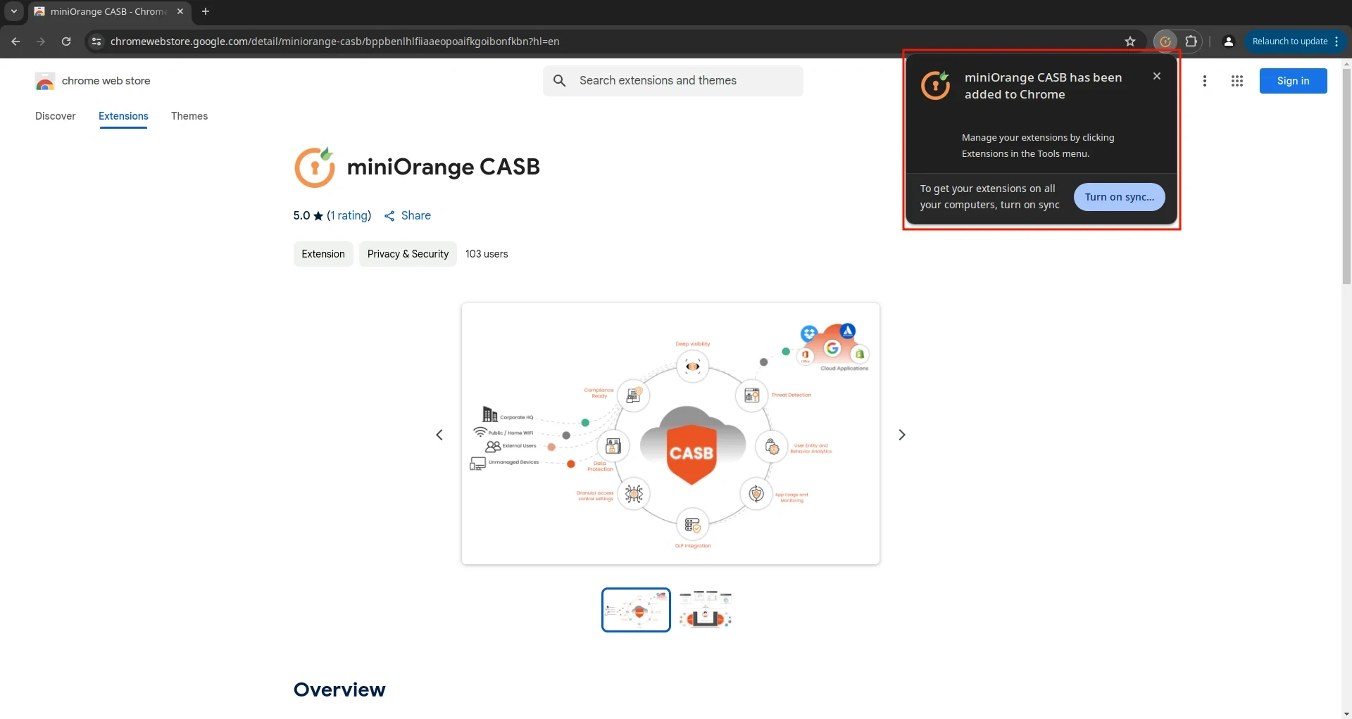 confirm the extension
