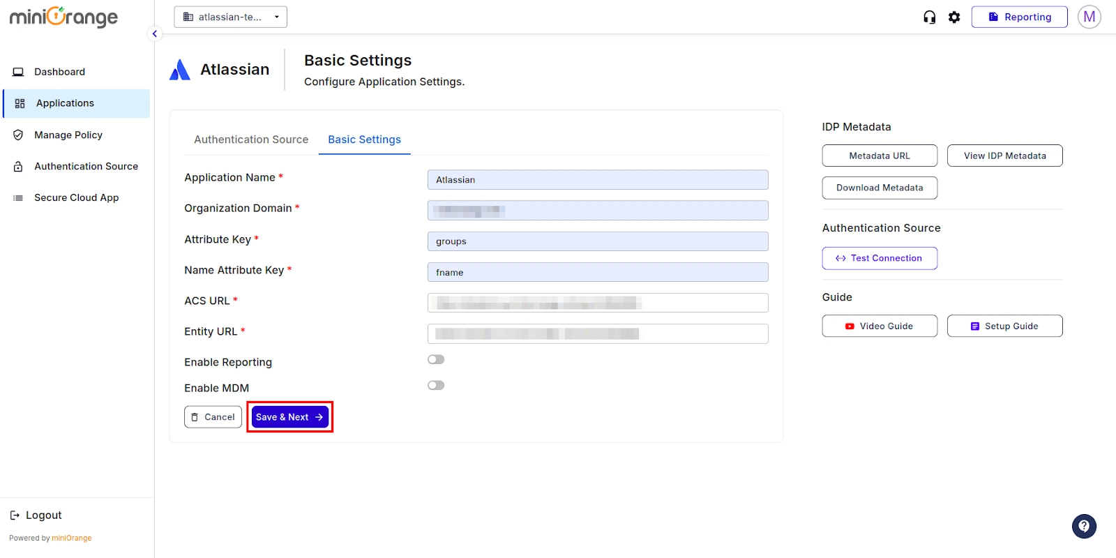 Atlassian CASB - click Save and Next