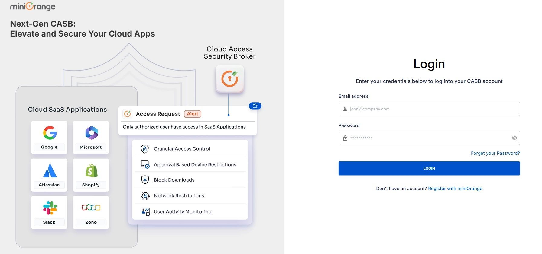 microsoft office365 CASB login dashboard screen