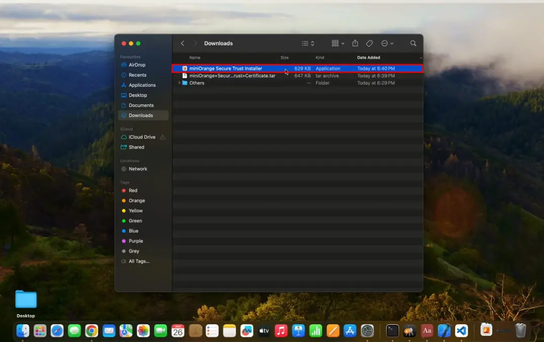 downloaded miniorange CASB secure agent