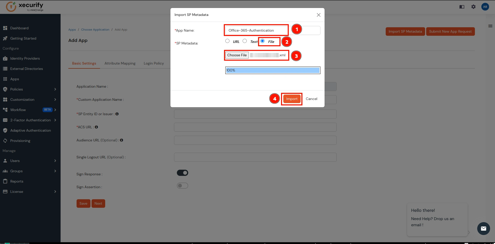 ecure Microsoft Office365 using CASB- app name