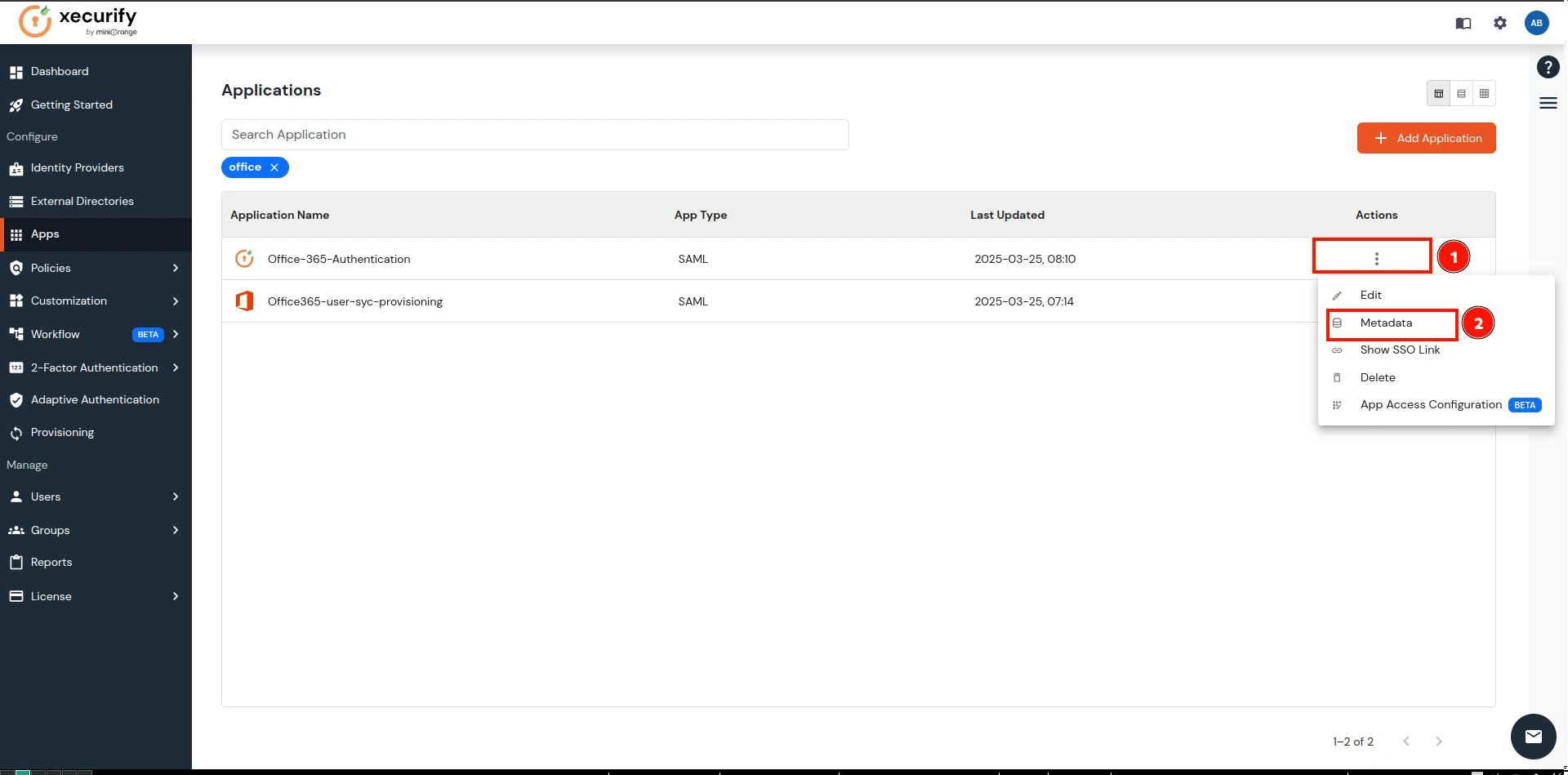 ecure Microsoft Office365 using CASB- click 3 dots