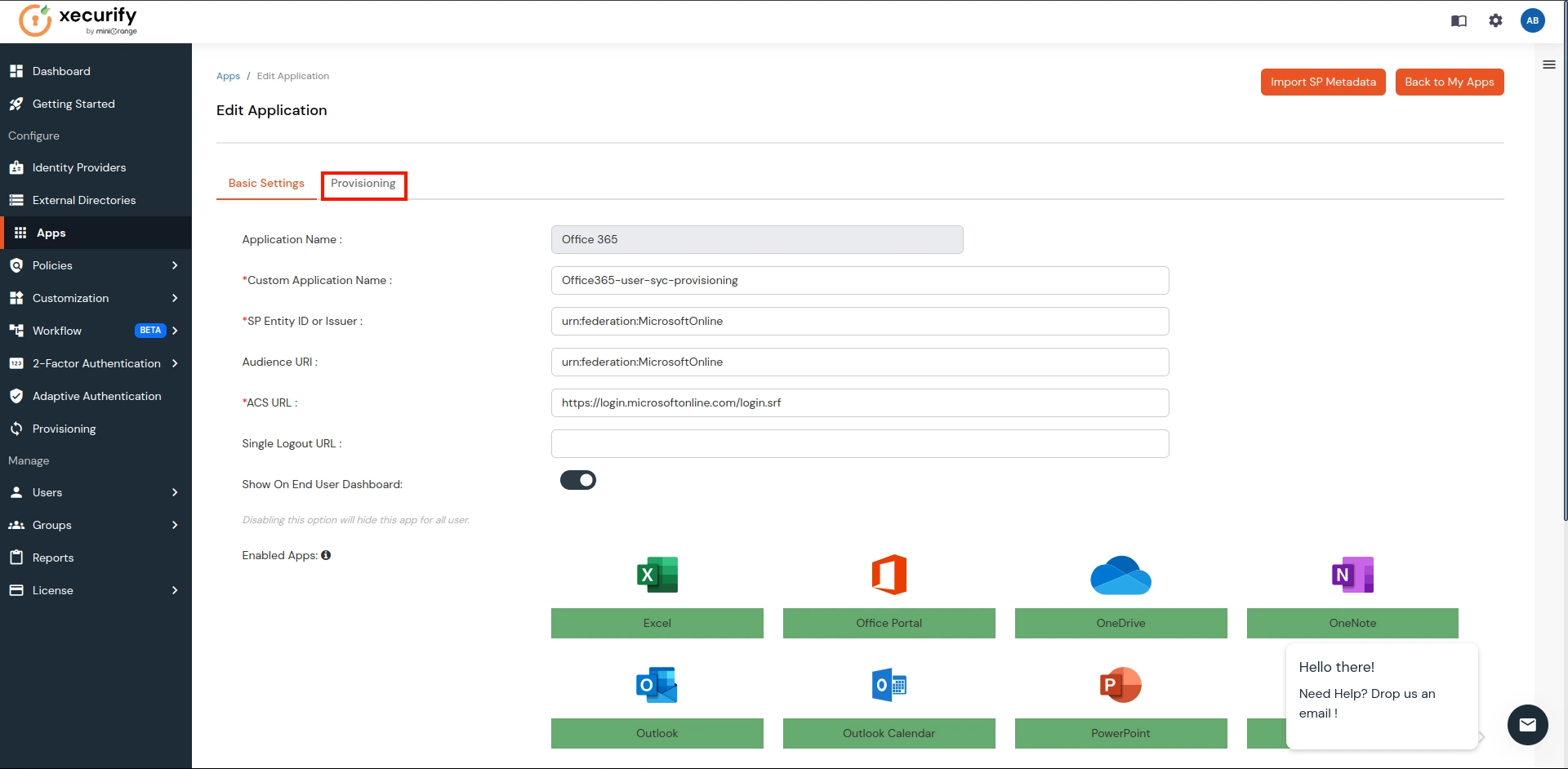 ecure Microsoft Office365 using CASB- improt format