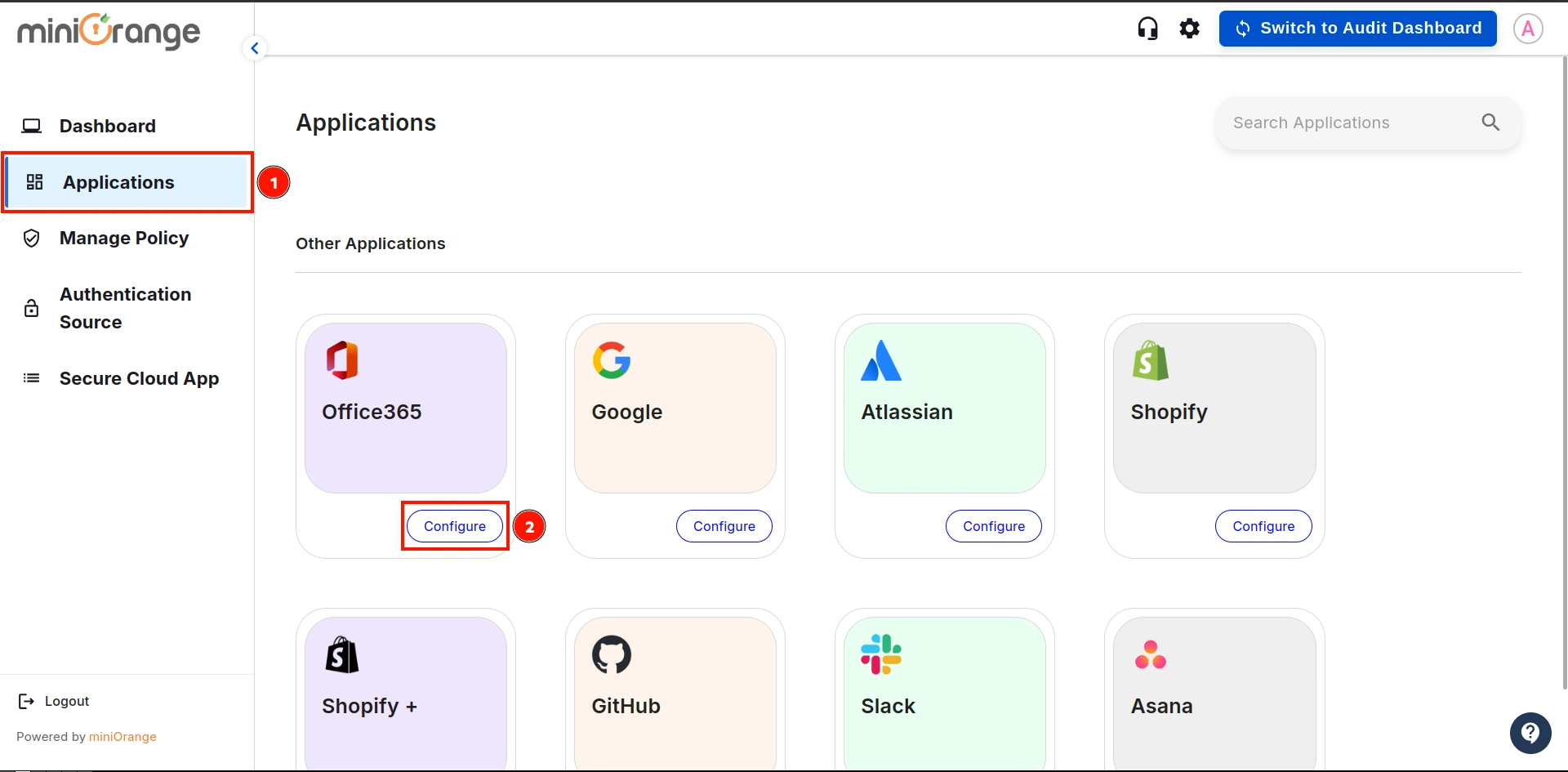 ecure Microsoft Office365 using CASB- go to office365