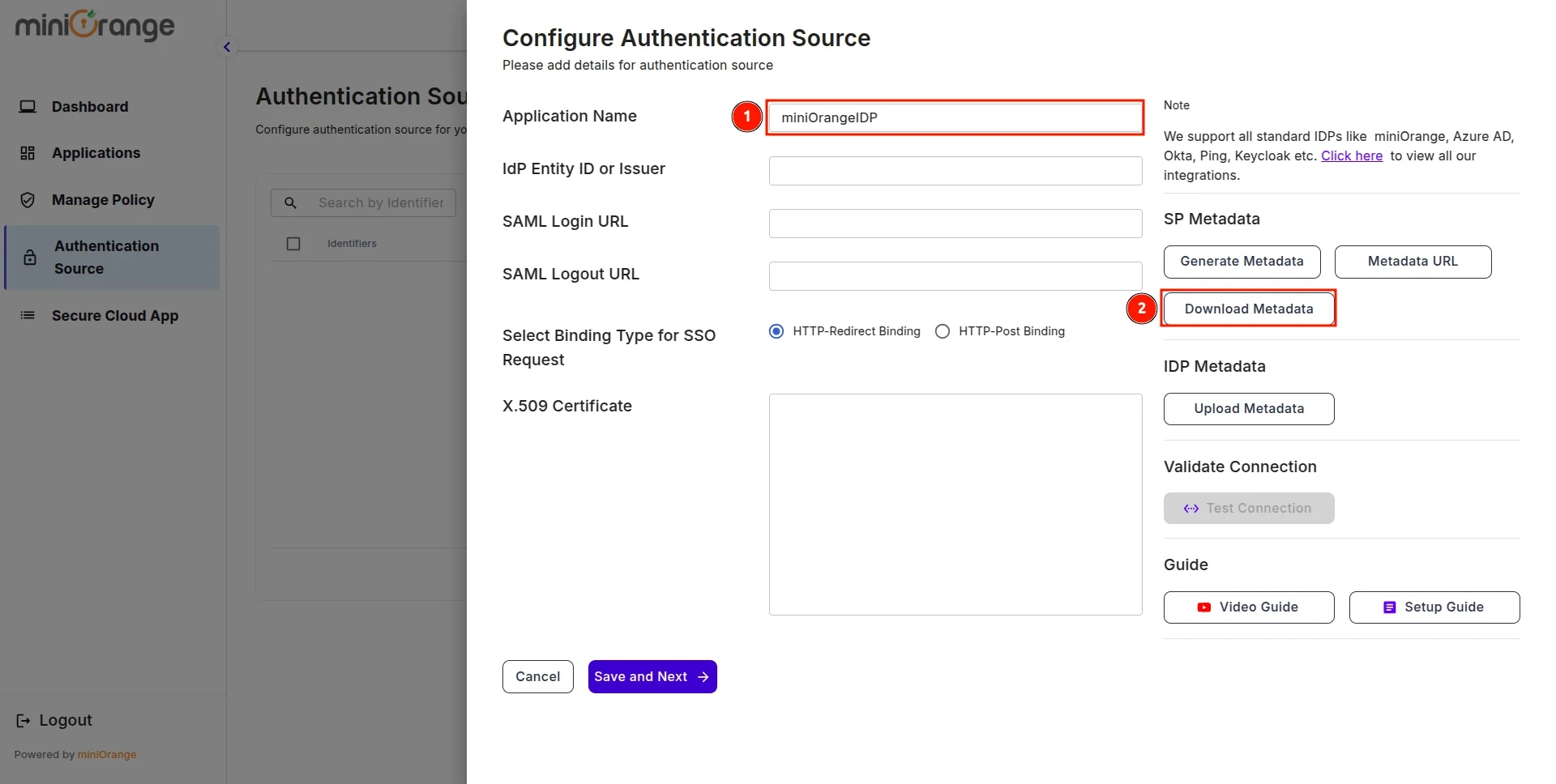 Shopify Non-Plus Admin SSO with your Identity Provider- Download Metadata