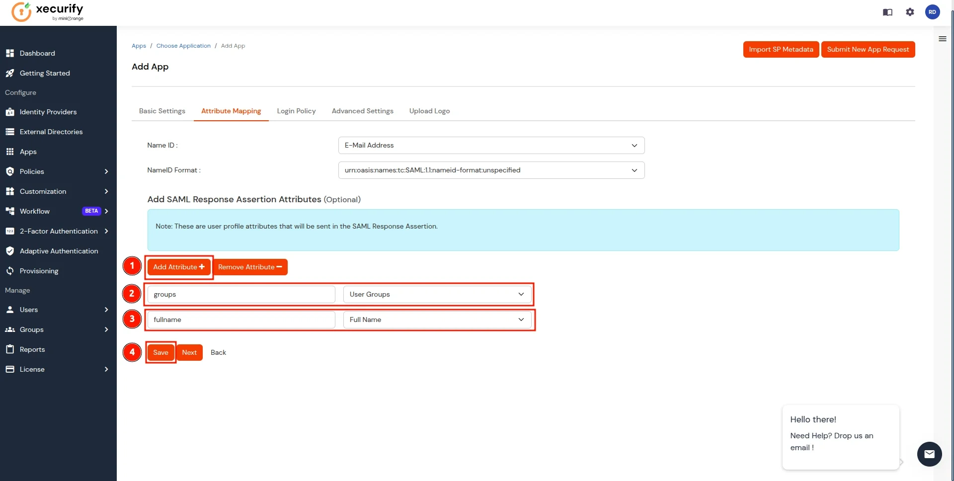 Google workspace with your Identity Provider- Attribute Mapping section