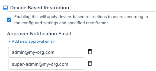 Configure Odoo device restriction policy in miniOrange CASB