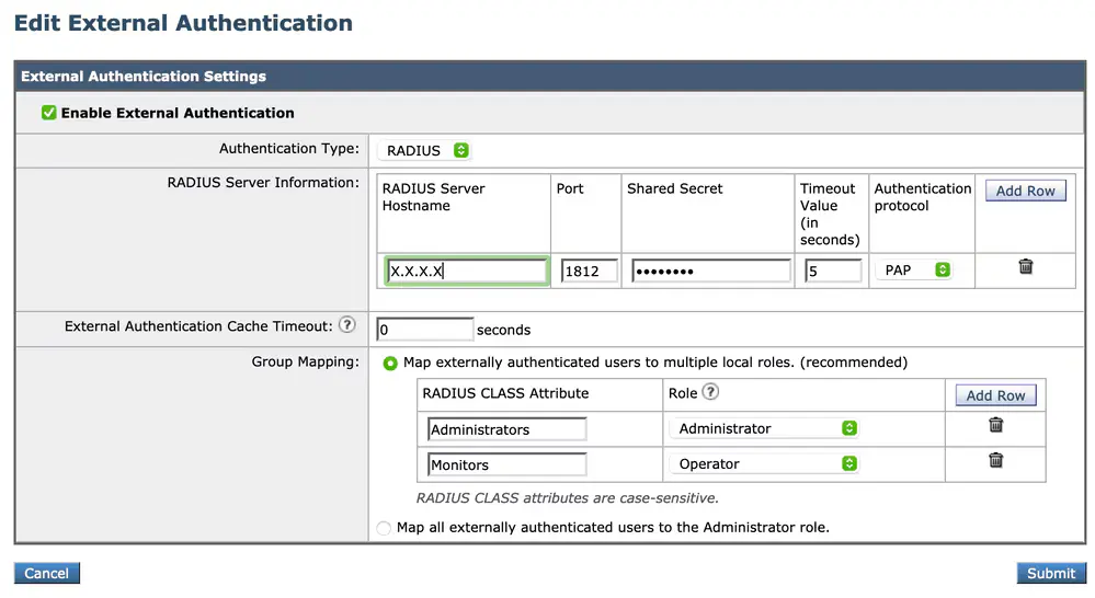 MFA 2FA Multi-Factor / Two-Factor Authentication for Cisco ESA : Edit Authentication