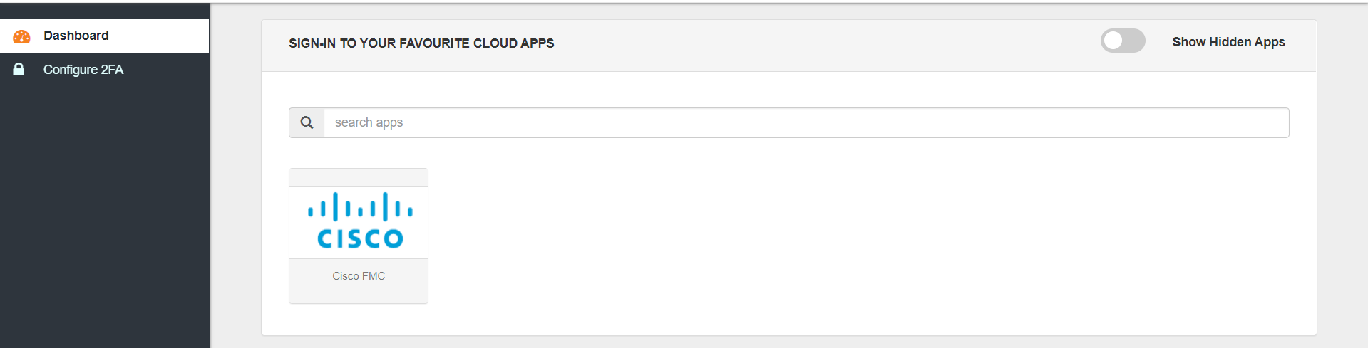 Cisco Firepower Management Center Single Sign-On (SSO) manage apps