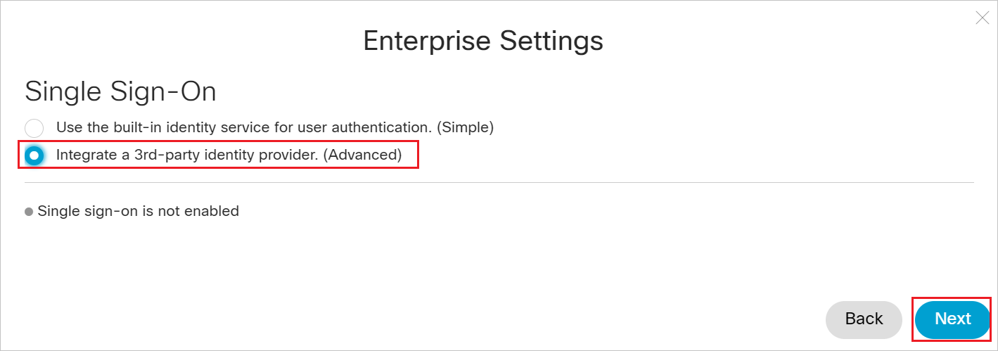 Cisco Spark Platform SAML setting