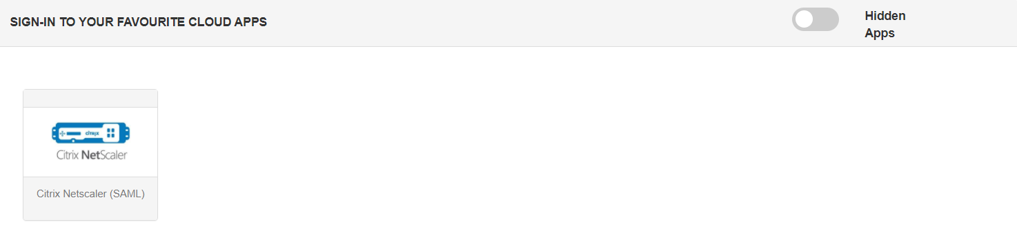 Citrix NetScaler Gateway Single Sign-On (SSO) manage apps