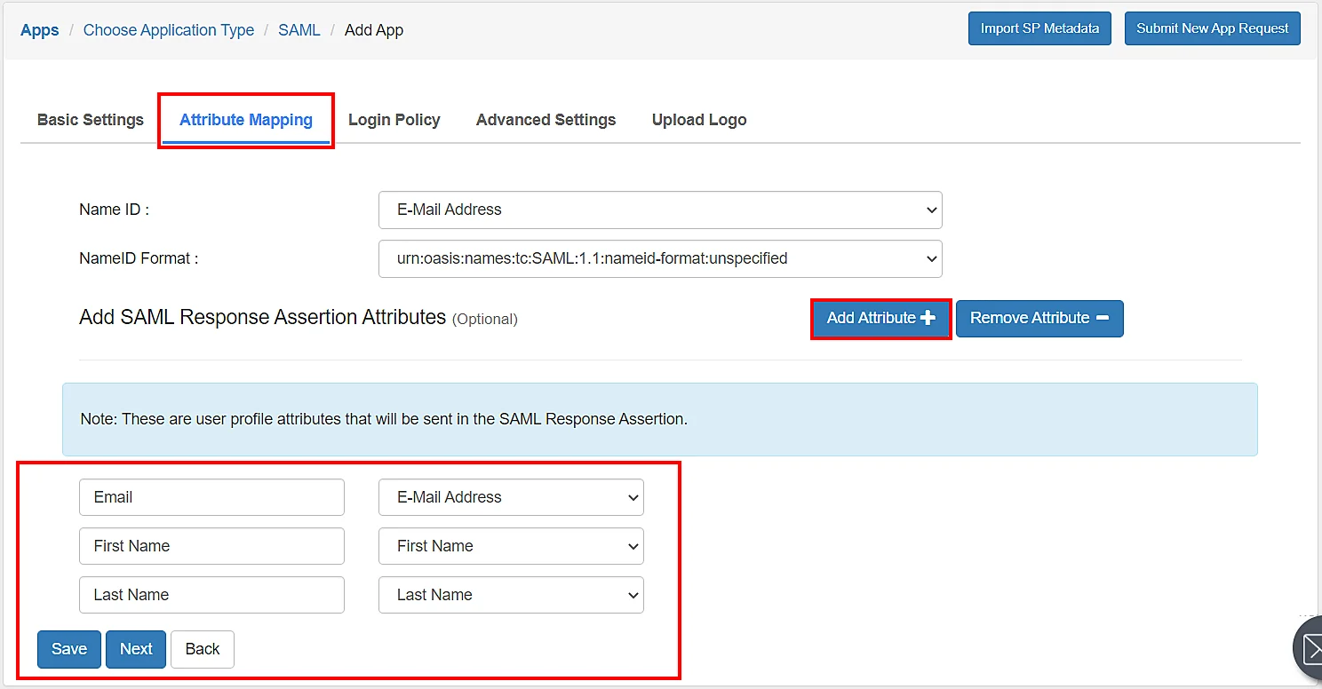 ClicData Single Sign-On (sso) Add Attribute