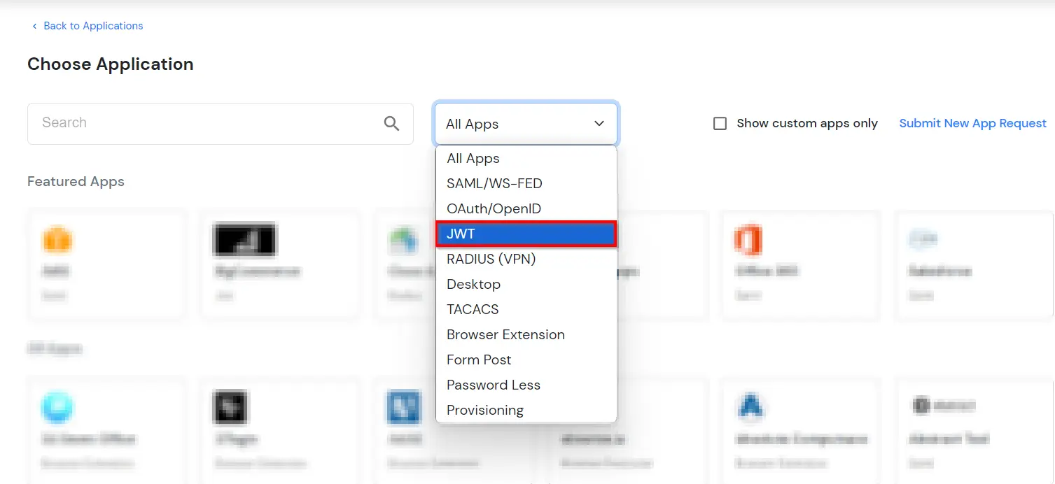 Node.js SSO (Single Sign-On): choose app type