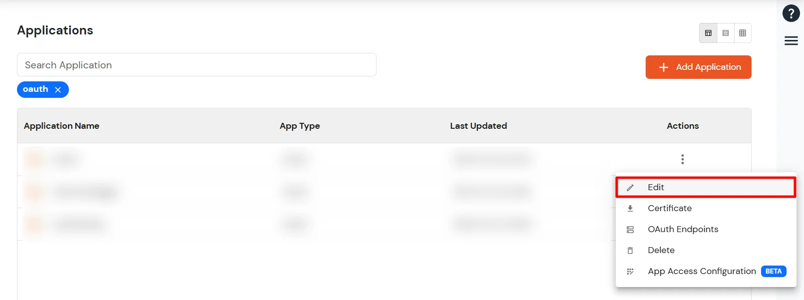 miniOrange Identity Platform Admin Handbook: Edit Application