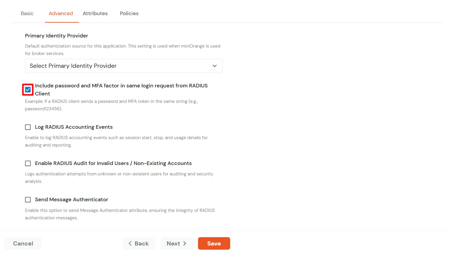 Meraki Client VPN  MFA: Advanced Settings