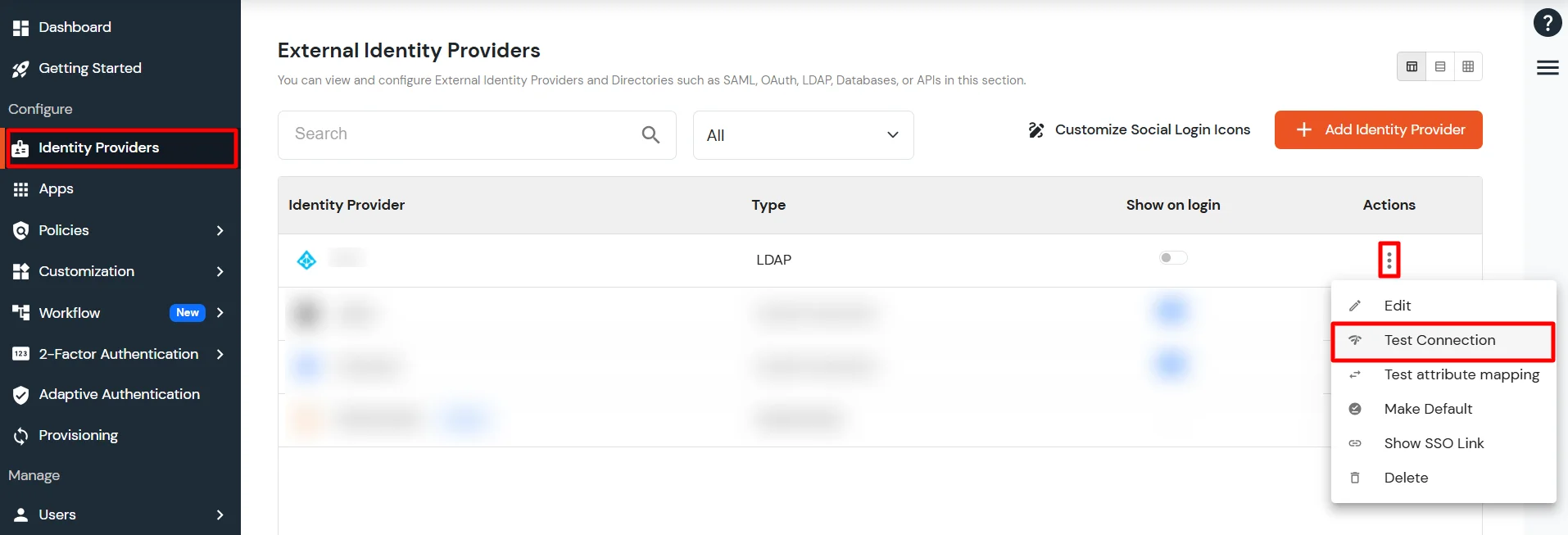 Oracle Siebel CRM 2FA/MFA: Test AD/Ldap connection