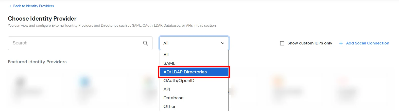 Oracle Siebel CRM 2FA: Select AD/LDAP Directory from dropdown