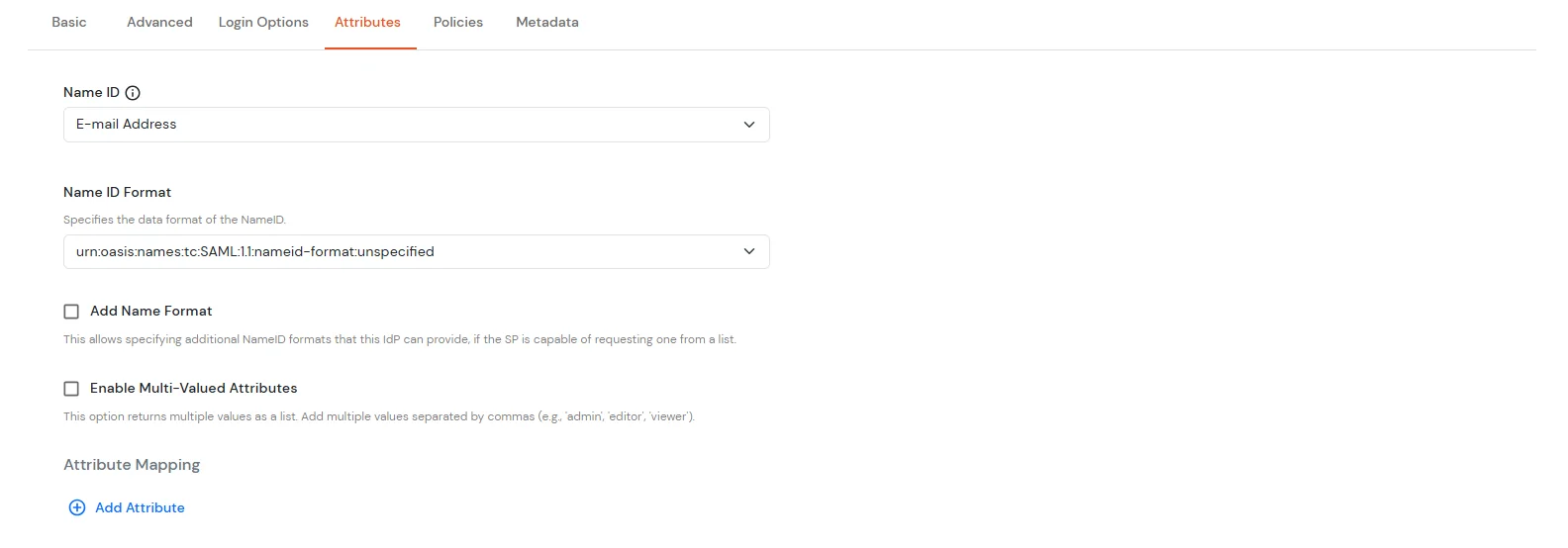 switch to Atrribute tab