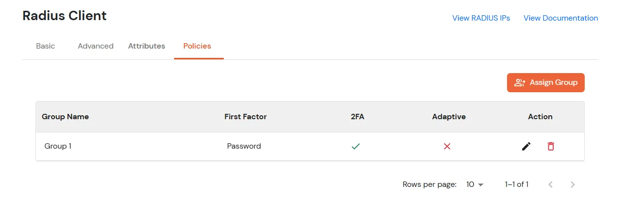 miniOrange Identity Platform Admin Handbook: Policy was successfully added