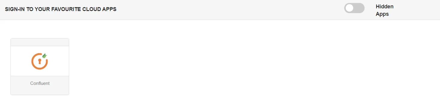 Confluent Single Sign-On (SSO) manage apps