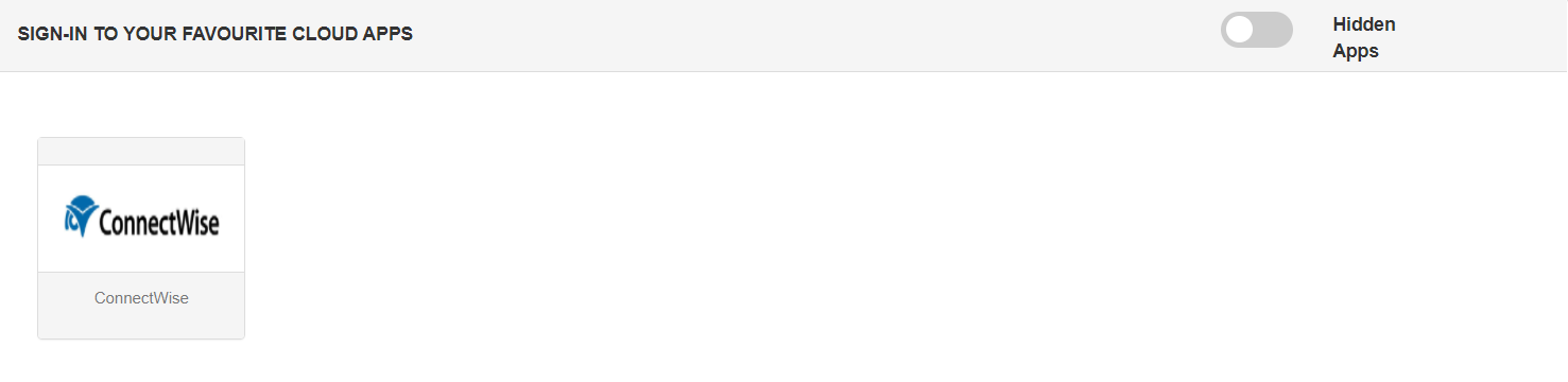 ConnectWise Single Sign-On (SSO) manage apps
