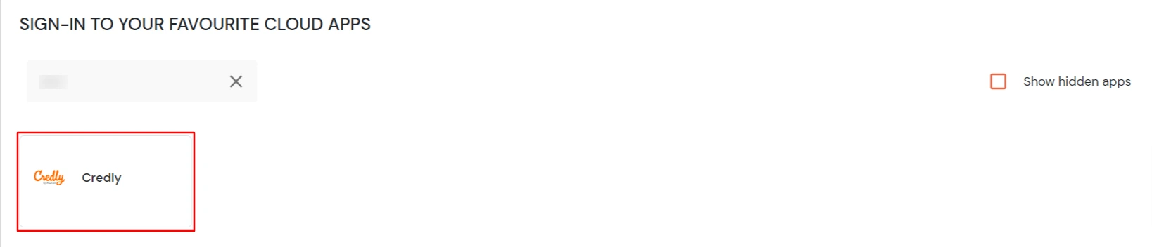 Credly Single Sign-On (SSO) manage apps