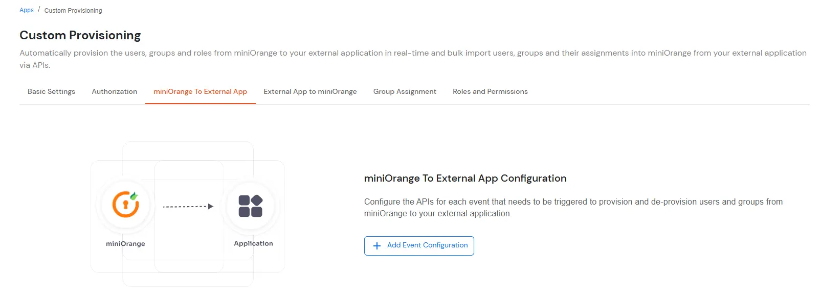 Zendesk: Provisioning App - Select Provisioning event configuration
