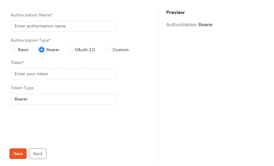 Custom Provisioning App - Authorization Type Bearer