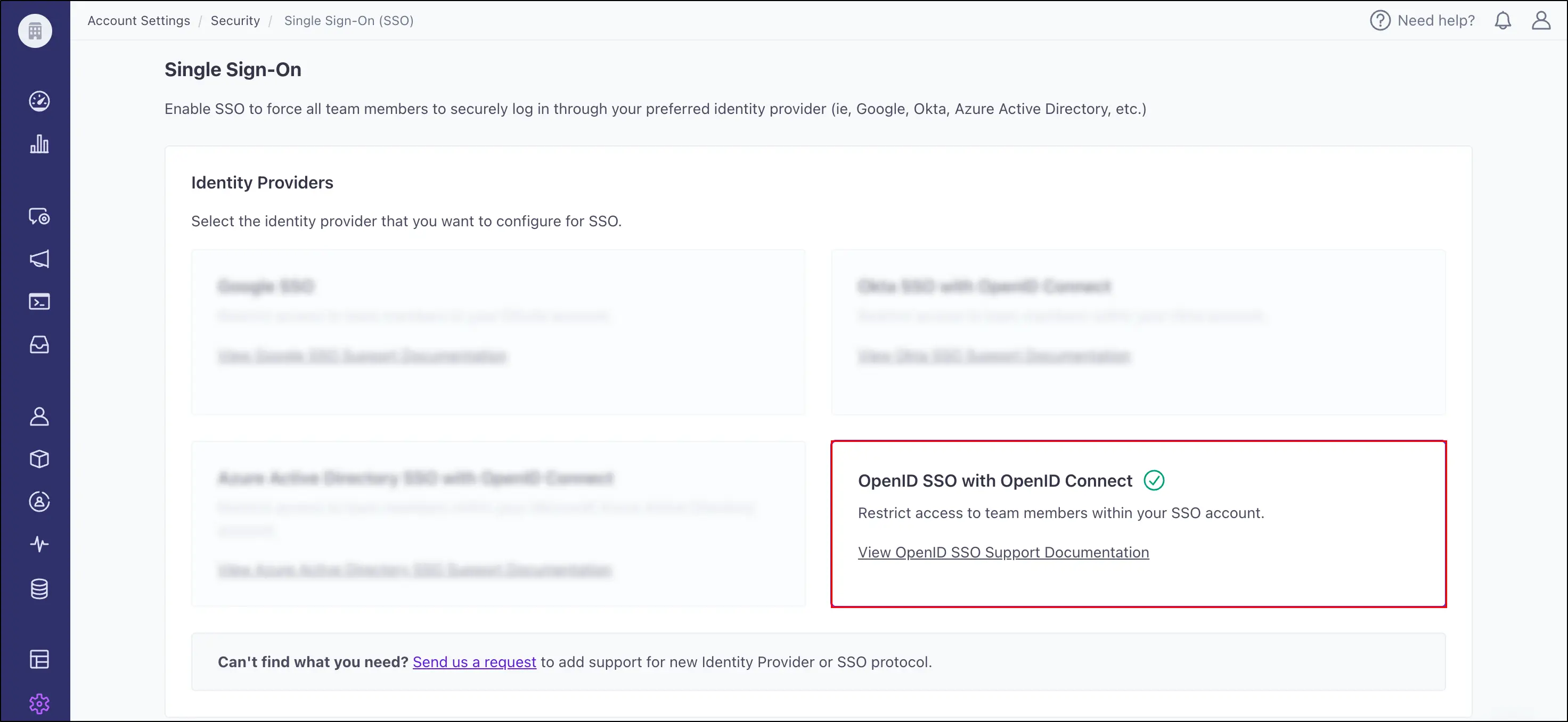 Single Sign-On (sso)for Customer.io miniOrange login button