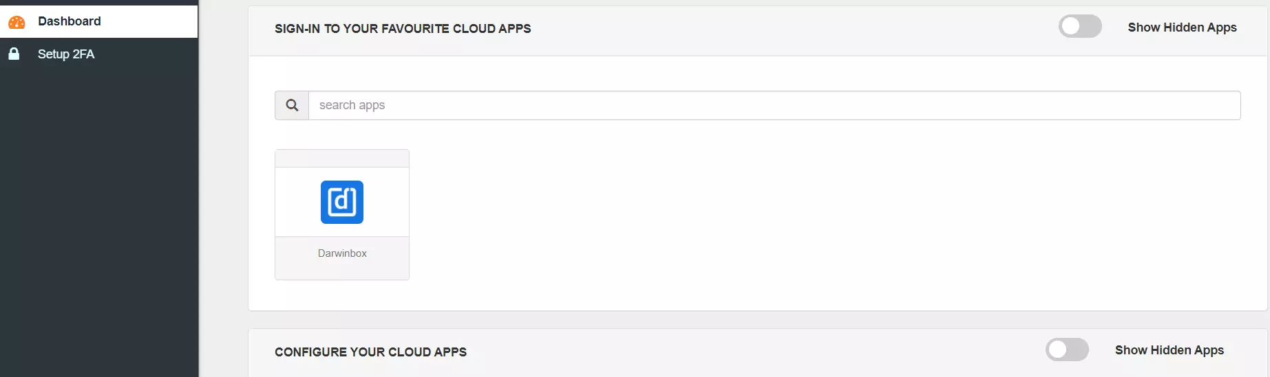 Darwinbox Single Sign-On (SSO) manage apps