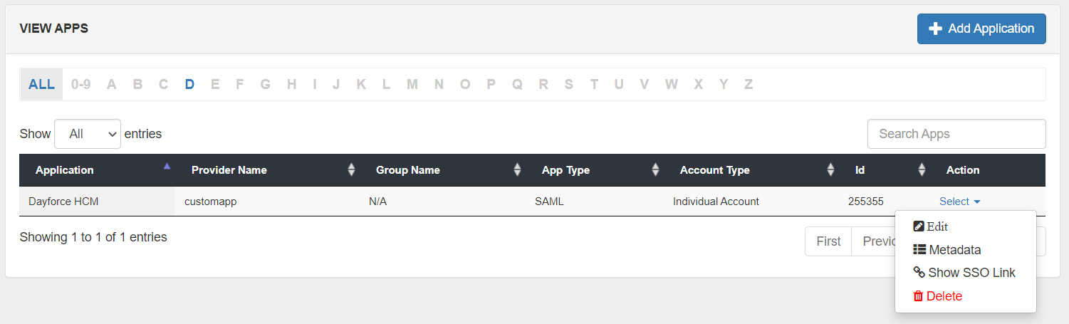 AdvancedMD Single Sign-On (SSO) Select Metadata