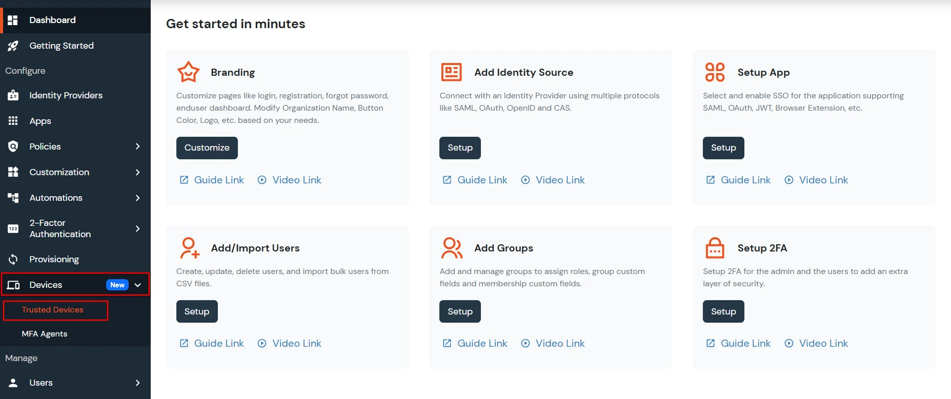 Adaptive Authentication: Go to trusted device