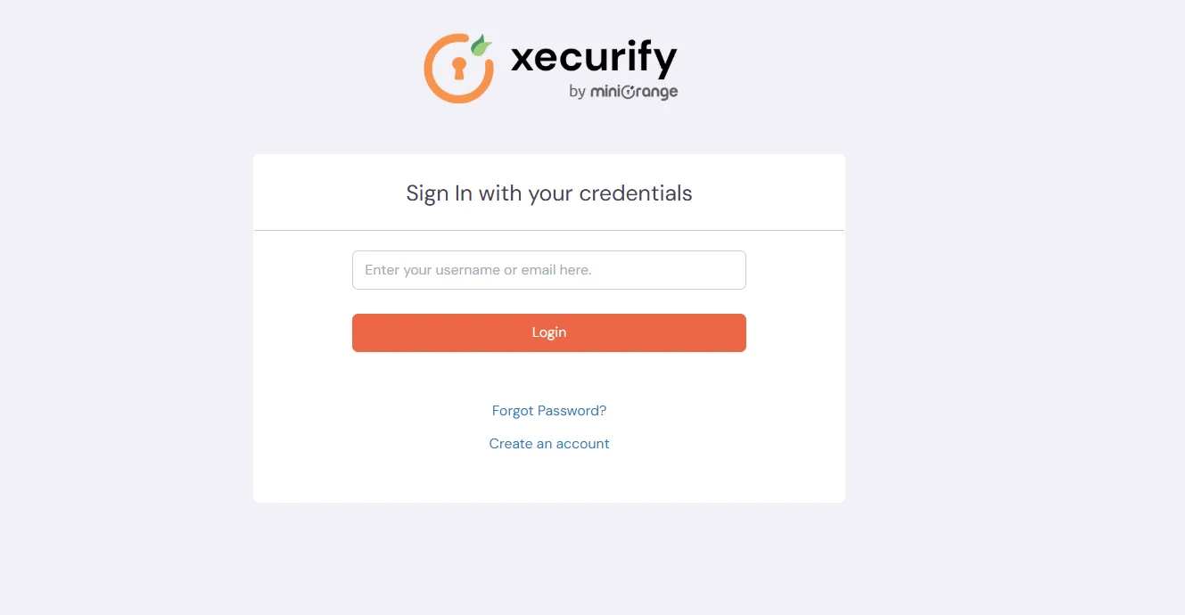 Adaptive Authentication: login to Dashboard