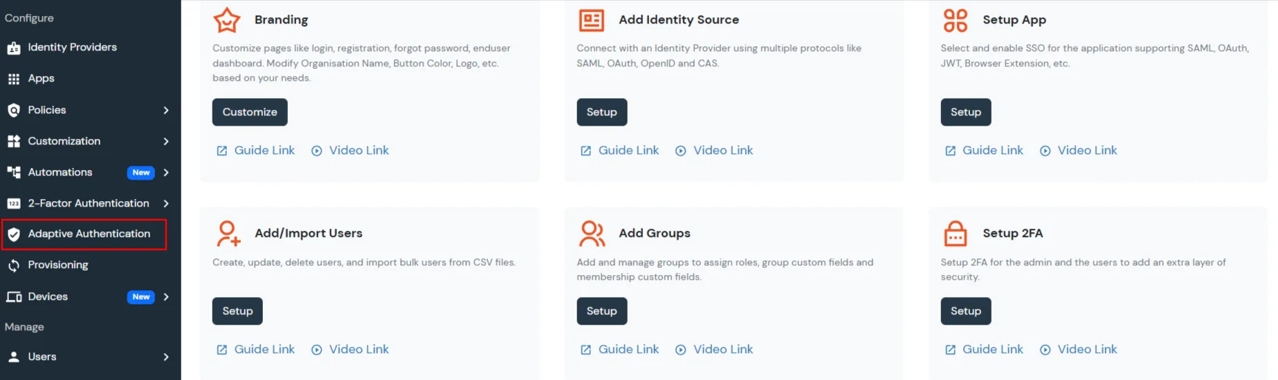 Adaptive Authentication Dashboard