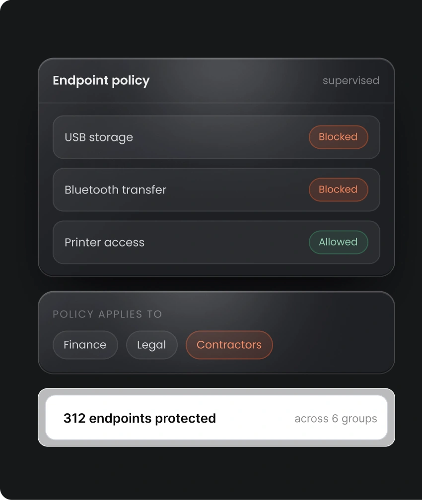 Government data protection with built-in DLP
