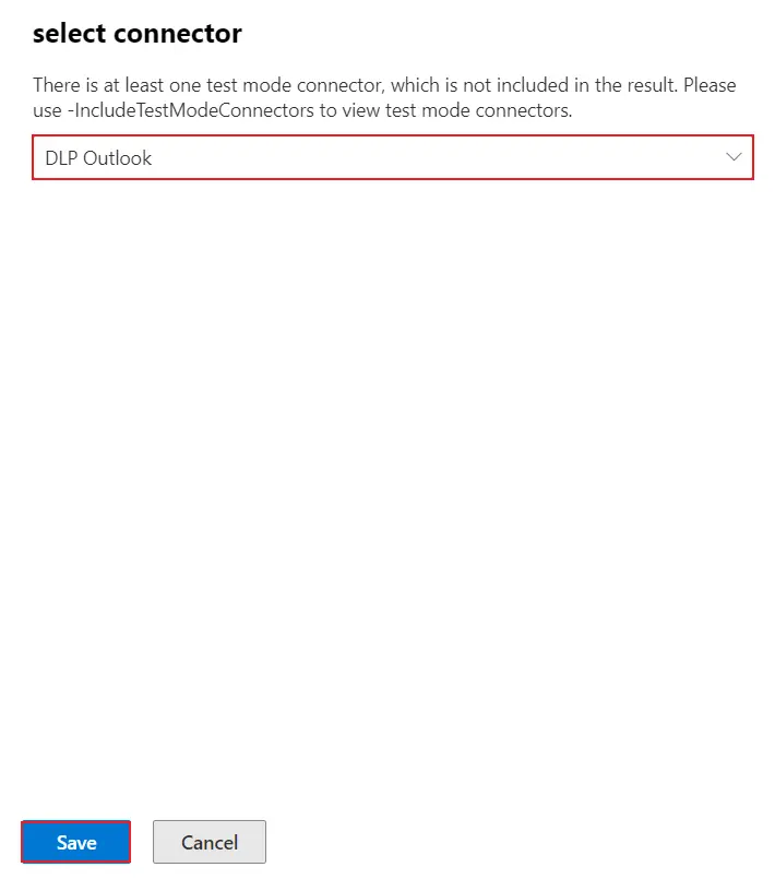 miniOrange Email DLP setup with Microsoft Outlook | Select the Connector created