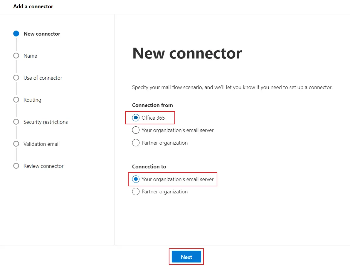 miniOrange Email DLP setup with Microsoft Outlook | Select Connection Type