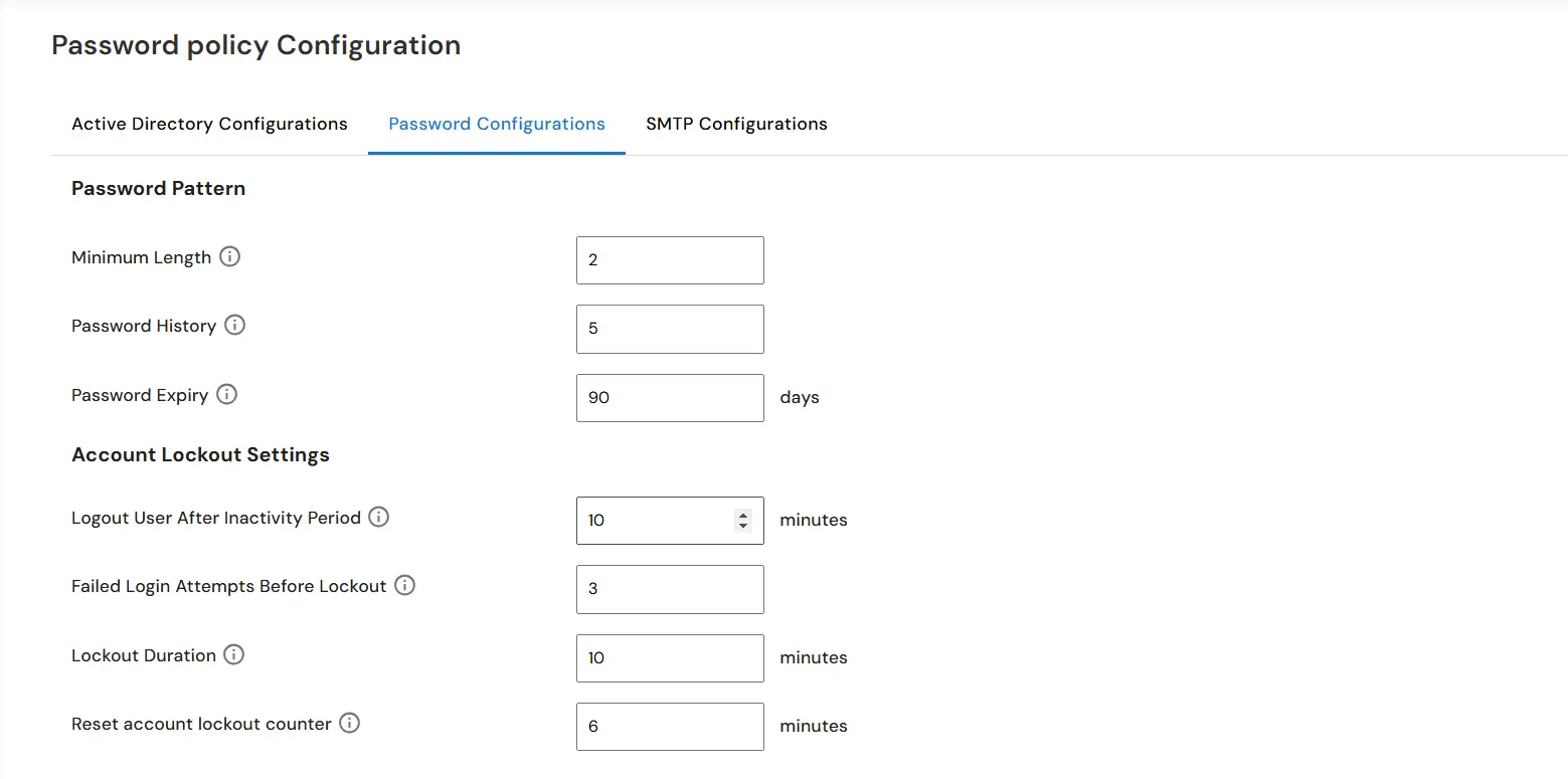 miniOrange DLP compliance and password policy setup | Password Policy setup