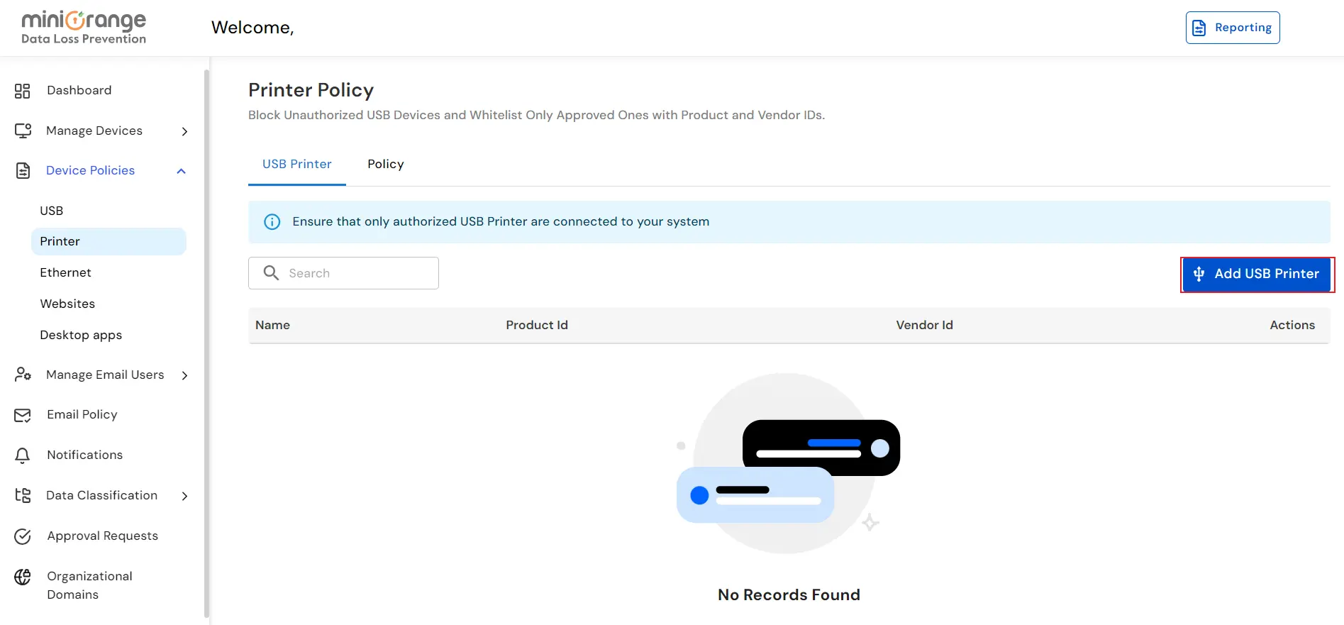 miniOrange DLP Printer Policy Setup | Adding a USB Printer to miniOrange DLP