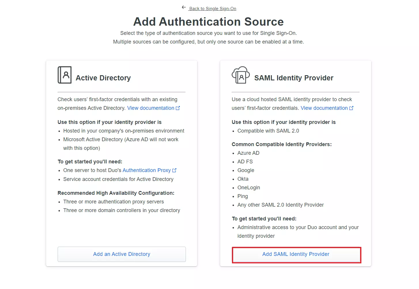 Protect Application | Duo SAML SSO Login