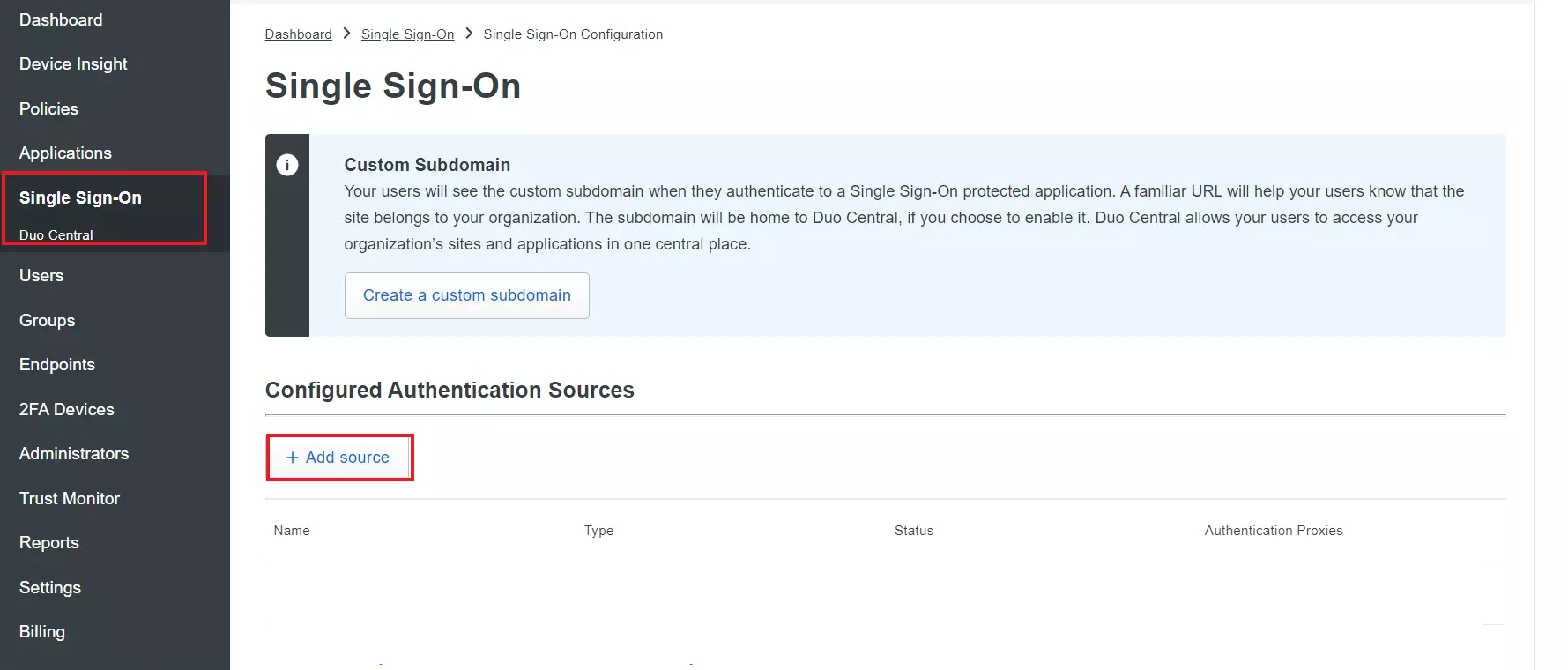 Protect Application | Duo SAML SSO Login