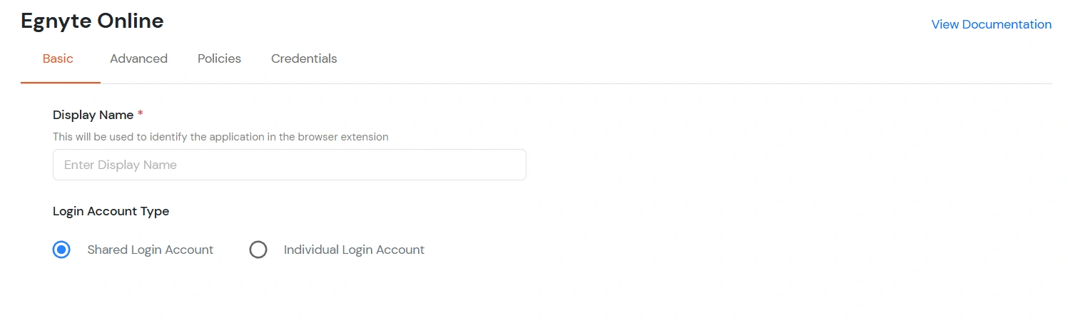 Egnyte Single Sign-On (SSO) application name
