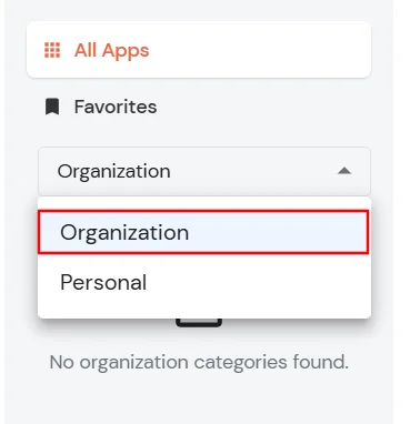 miniOrange Identity Platform Admin Handbook: Organization and Personal categories